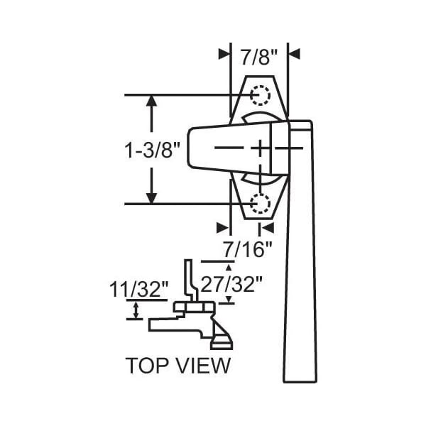 Strybuc Cam Handle Ches Bronze 1 3/8in 32-315-8 - main
